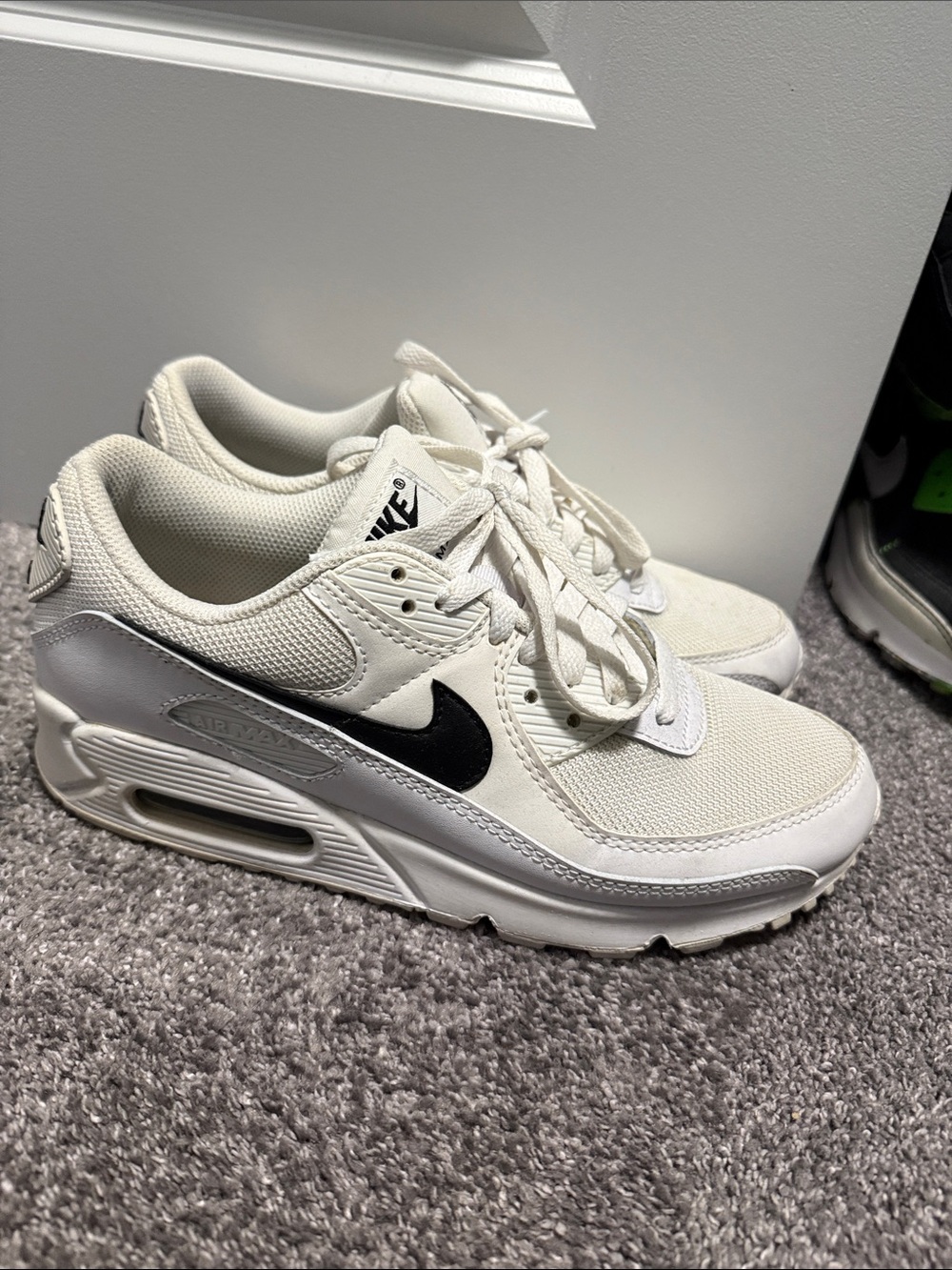 Nike White and Black Air Max Low-Top Sneakers